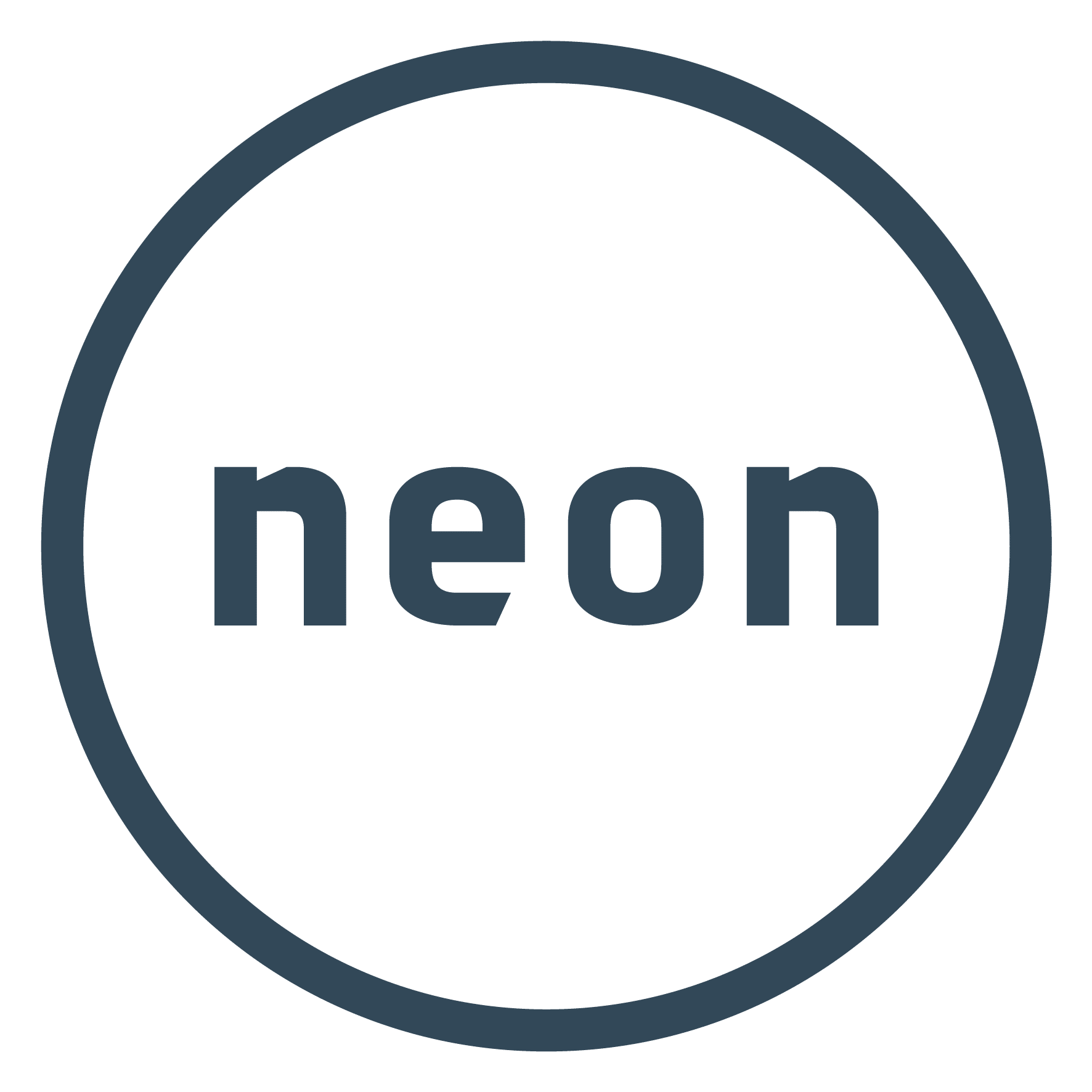 Neon construction logo